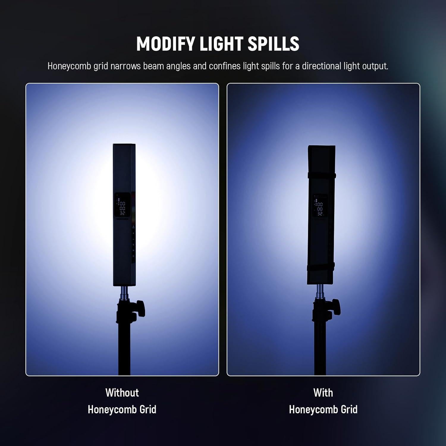 Difusor Softbox NEEWER para Luz LED RGB1 con Rejilla y Bolsa