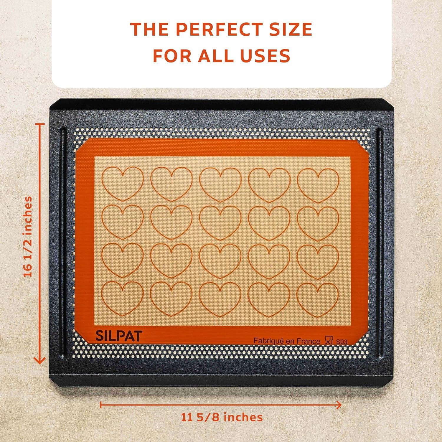 Alfombrilla de Hornear Antiadherente Silpat Corazón 41.91x29.46cm
