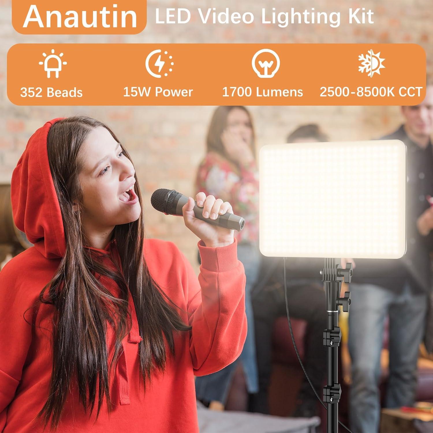 Kit de Iluminación LED Anautin 15W Bicolor 2 Paquetes USB