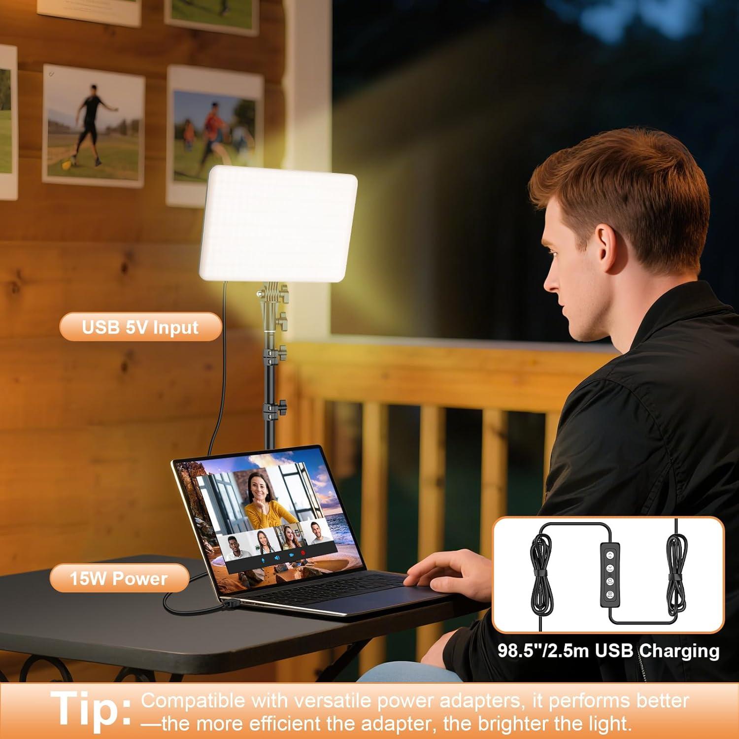 Kit de Iluminación LED Anautin 15W Bicolor 2 Paquetes USB