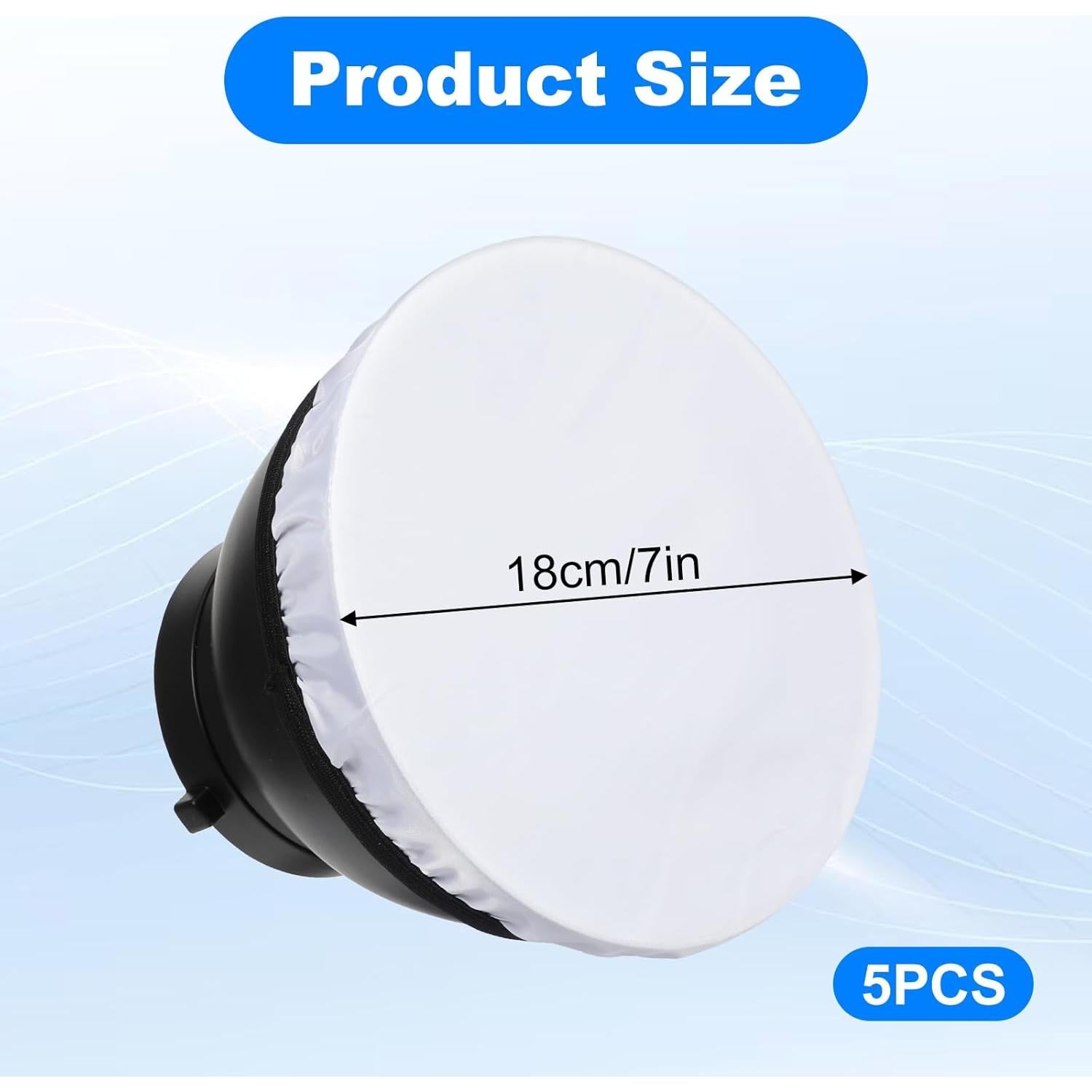 5 Pcs Difusor de Lámpara Aozuo para Reflectores 14-18 cm