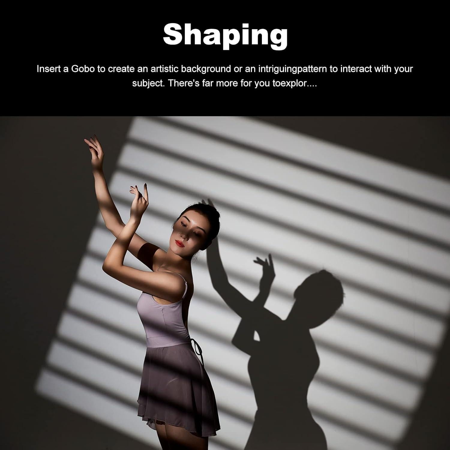 Kit de Accesorios Godox VSA-36K Snoot Cónico 36° con 9 Gobos