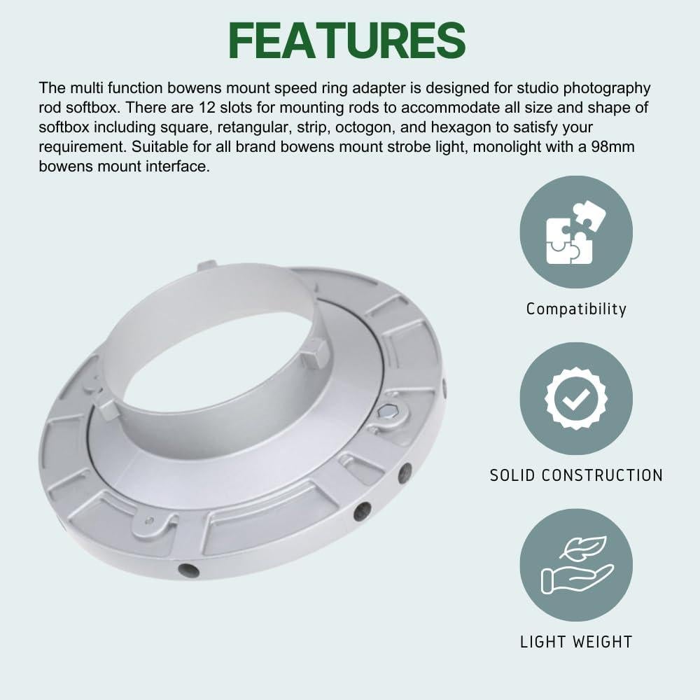 Anillo de velocidad Fotoconic para flash Bowens S