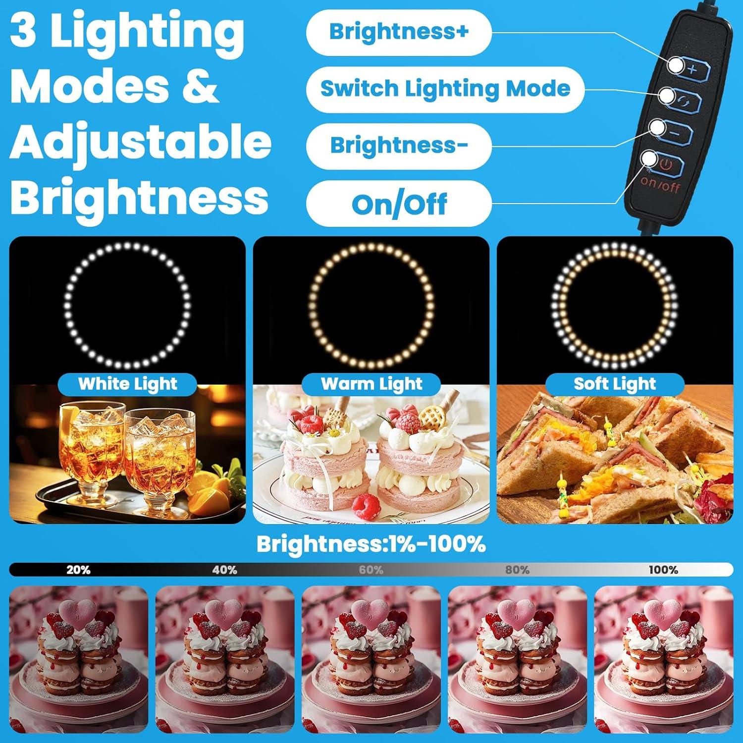 Caja de Luz Fotográfica Heimekite 40x40 cm 120 LED 6 Fondos