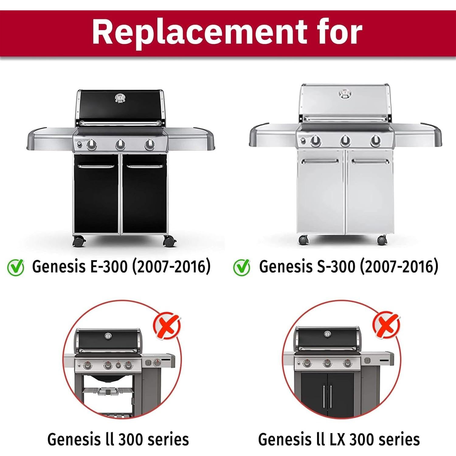 Parrillas de Reemplazo X Home para Weber Genesis 300 - Hierro Fundido