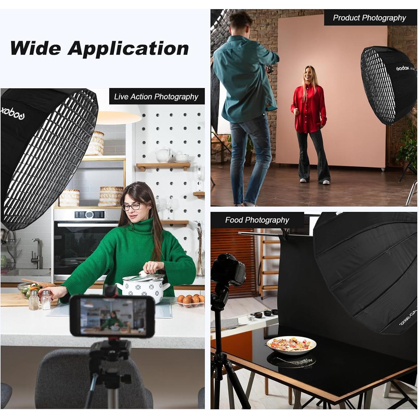 Softbox Godox AD-S65S 65cm con Difusores y Rejilla