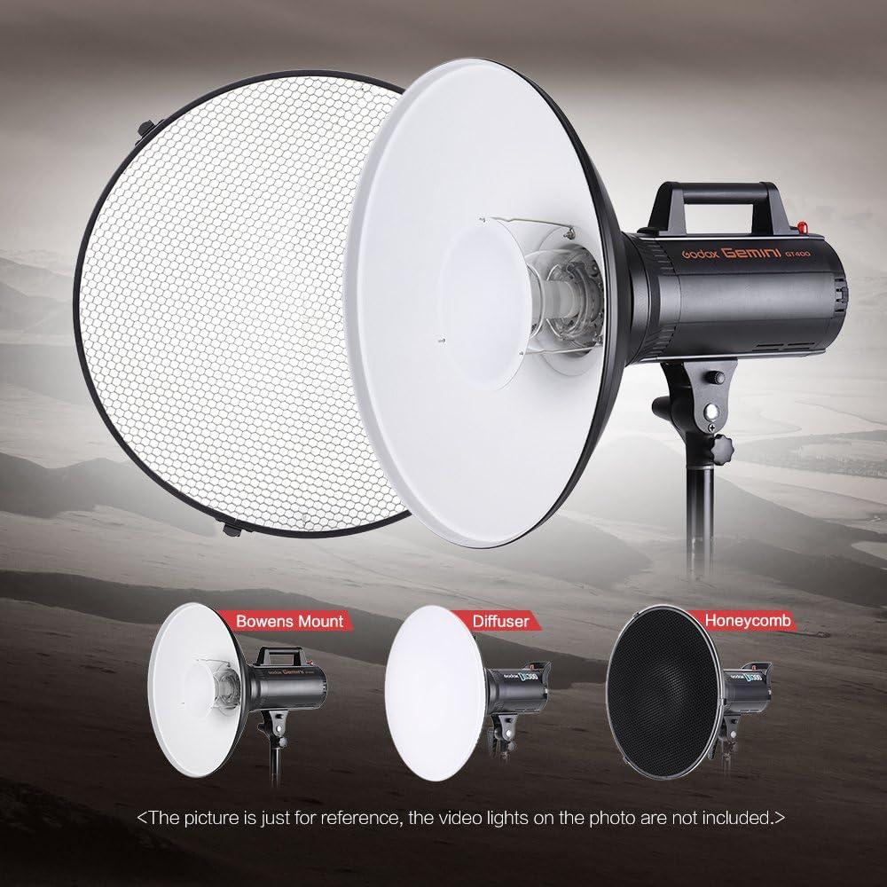 Beauty Dish Andoer 41cm Bowens con Rejilla y Tela Suave