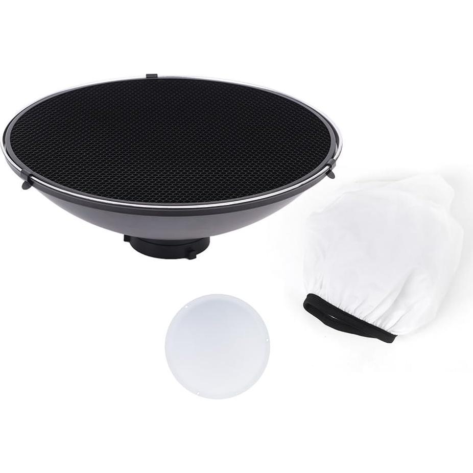 Beauty Dish Andoer 41cm Bowens con Rejilla y Tela Suave