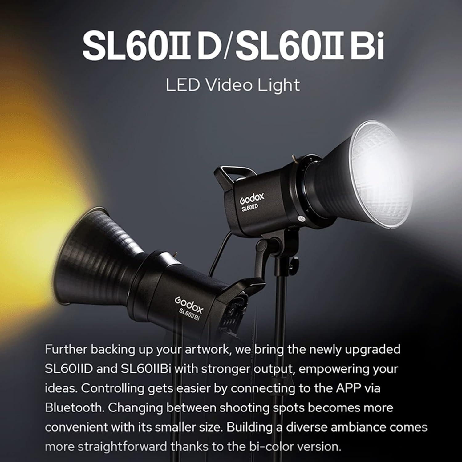 Luz Continua Godox SL60IID 70W 18600Lux 5600K LED con Efectos