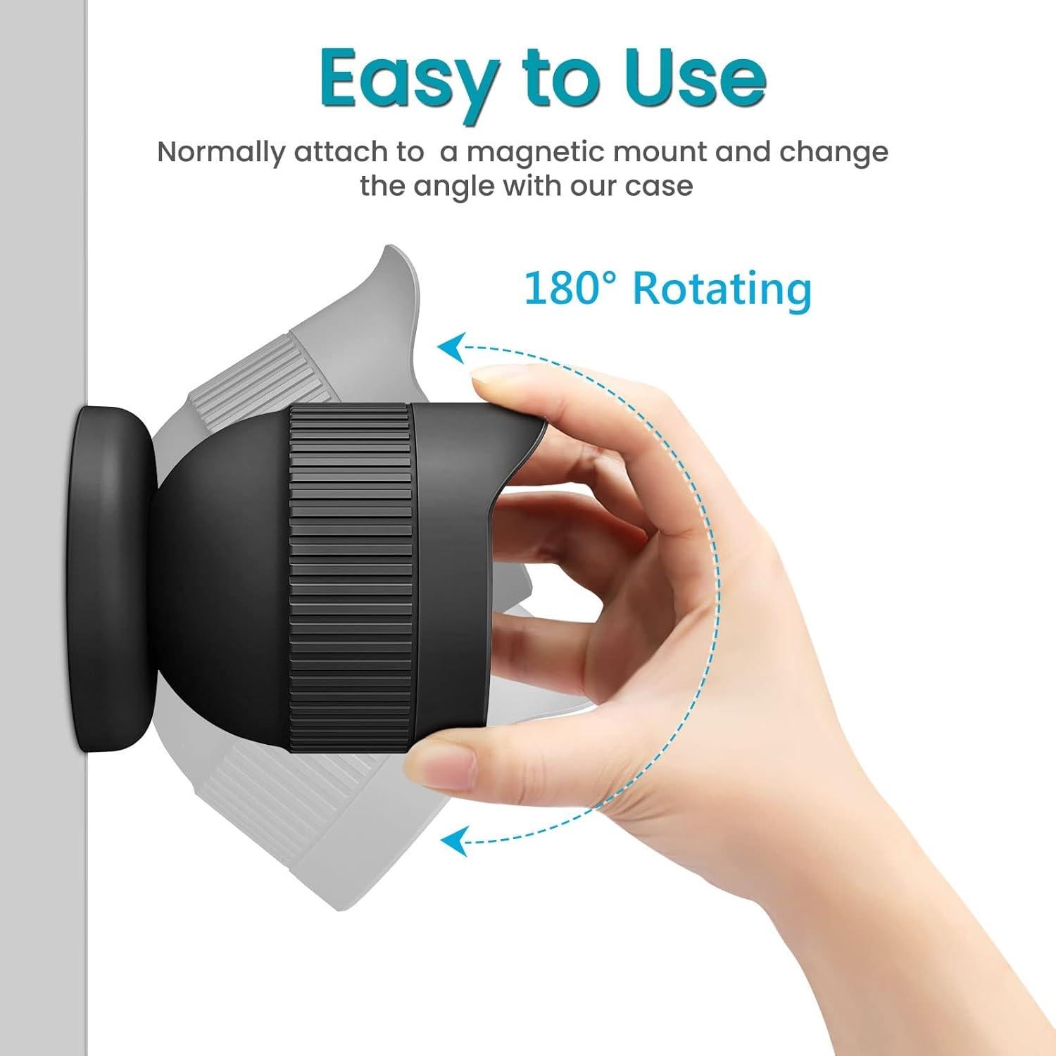 Funda de Silicona Fintie para Nest Cam Batería 2021, Negra