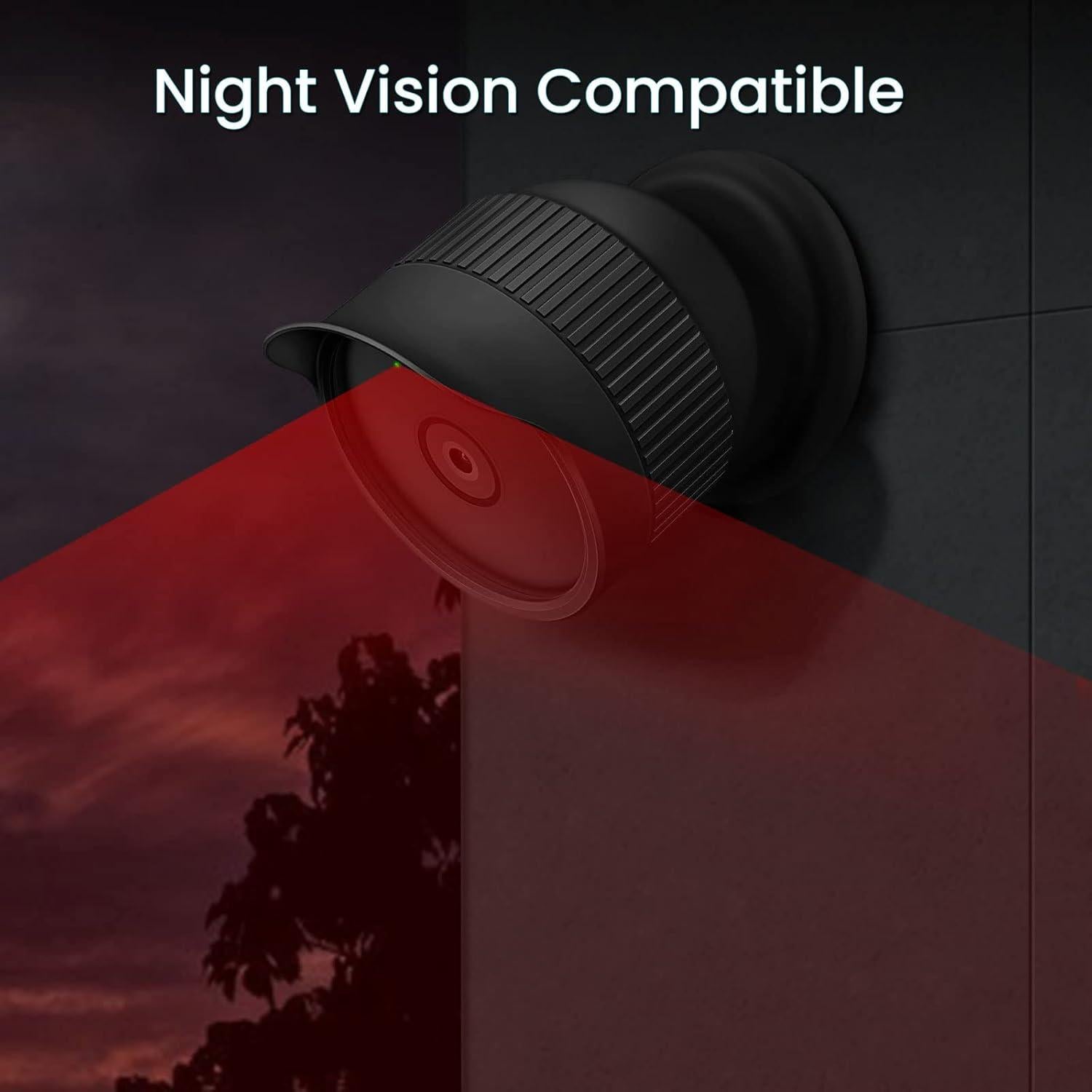 Funda de Silicona Fintie para Nest Cam Batería 2021, Negra