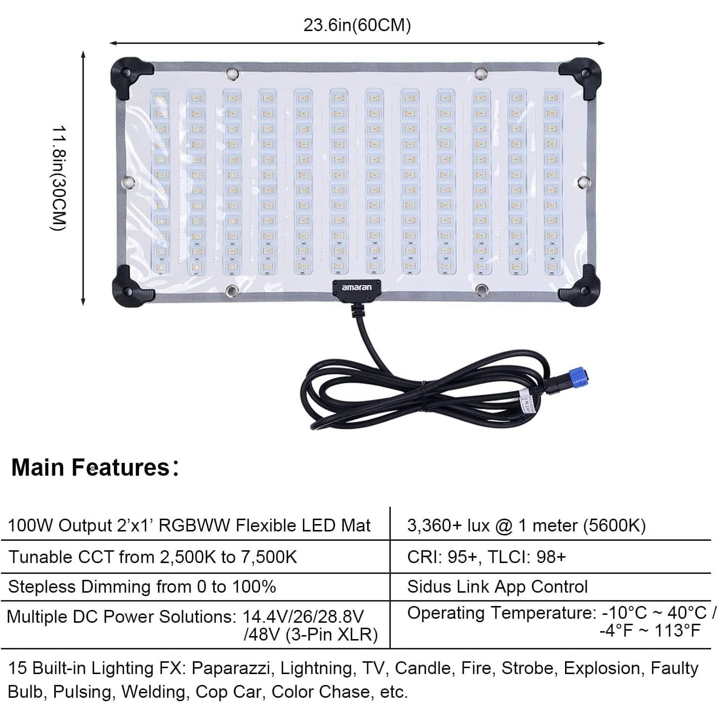 Luz LED Flexible Aputure Amaran F21C 100W RGBWW 2500K-7500K