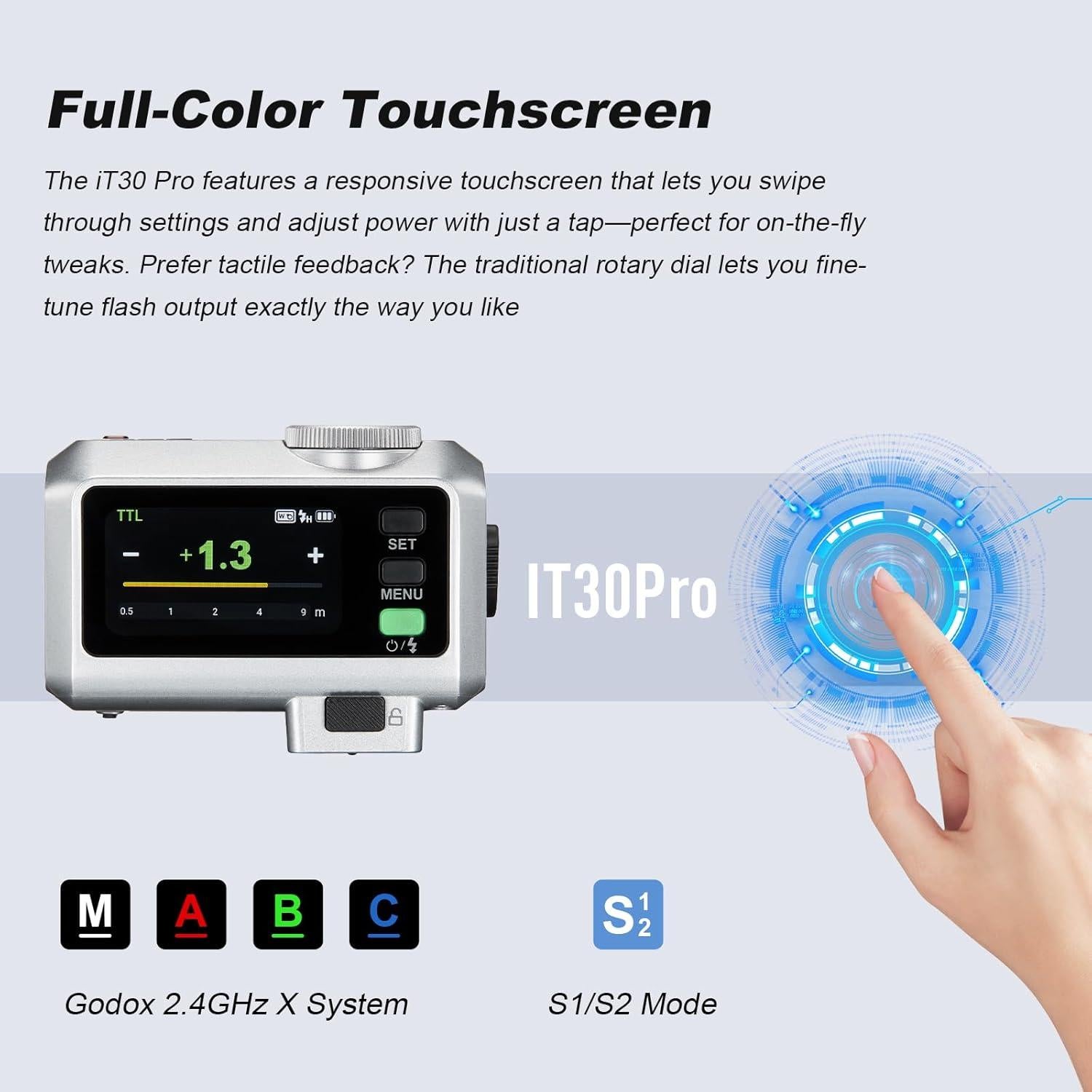 Flash Mini Godox IT30Pro C TTL Portátil con Difusor Blanco