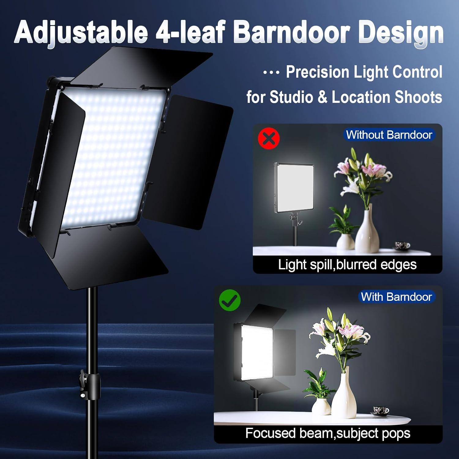 Kit de Iluminación Fotográfica LED 60W Shirtal 26x26cm