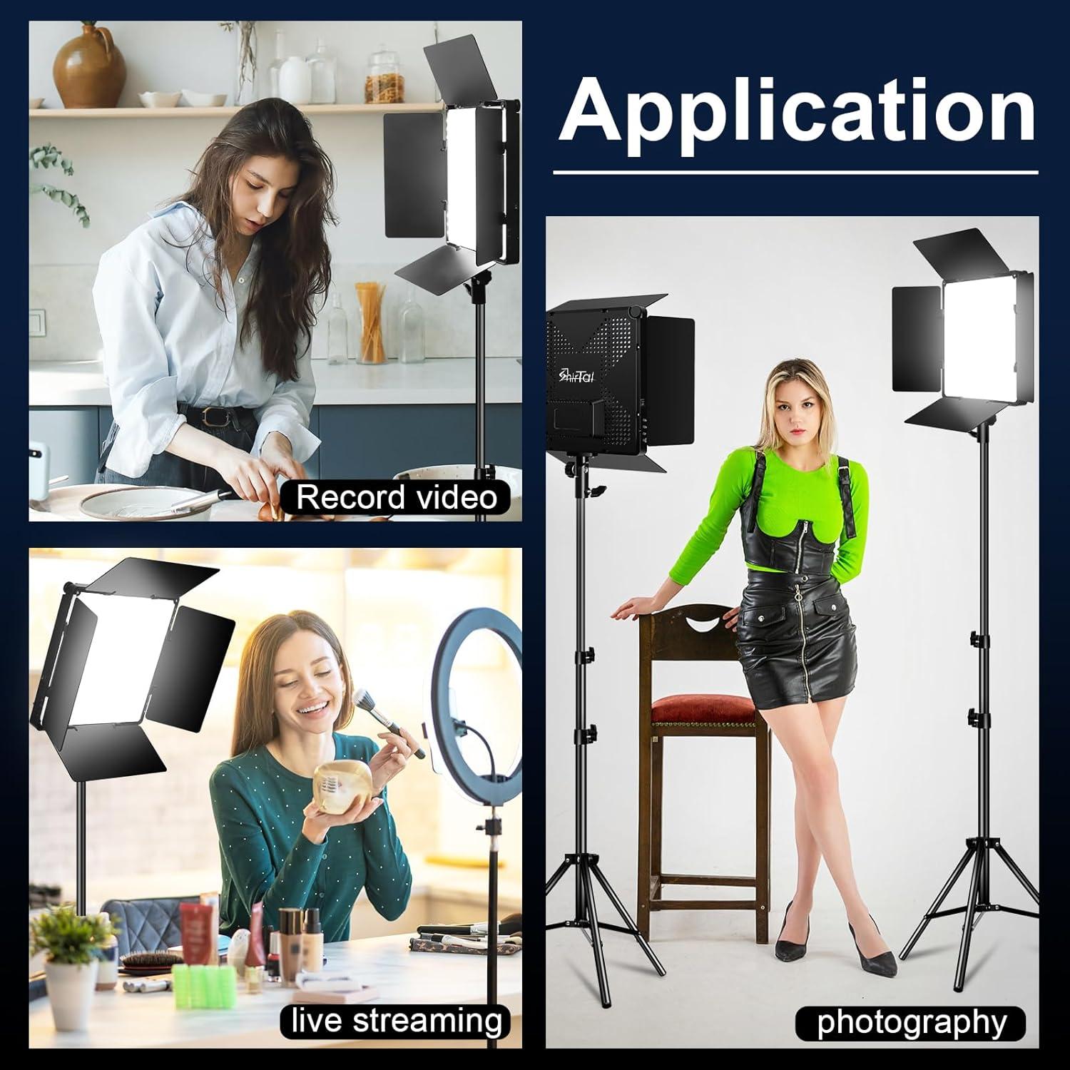 Kit de Iluminación Fotográfica LED 60W Shirtal 26x26cm