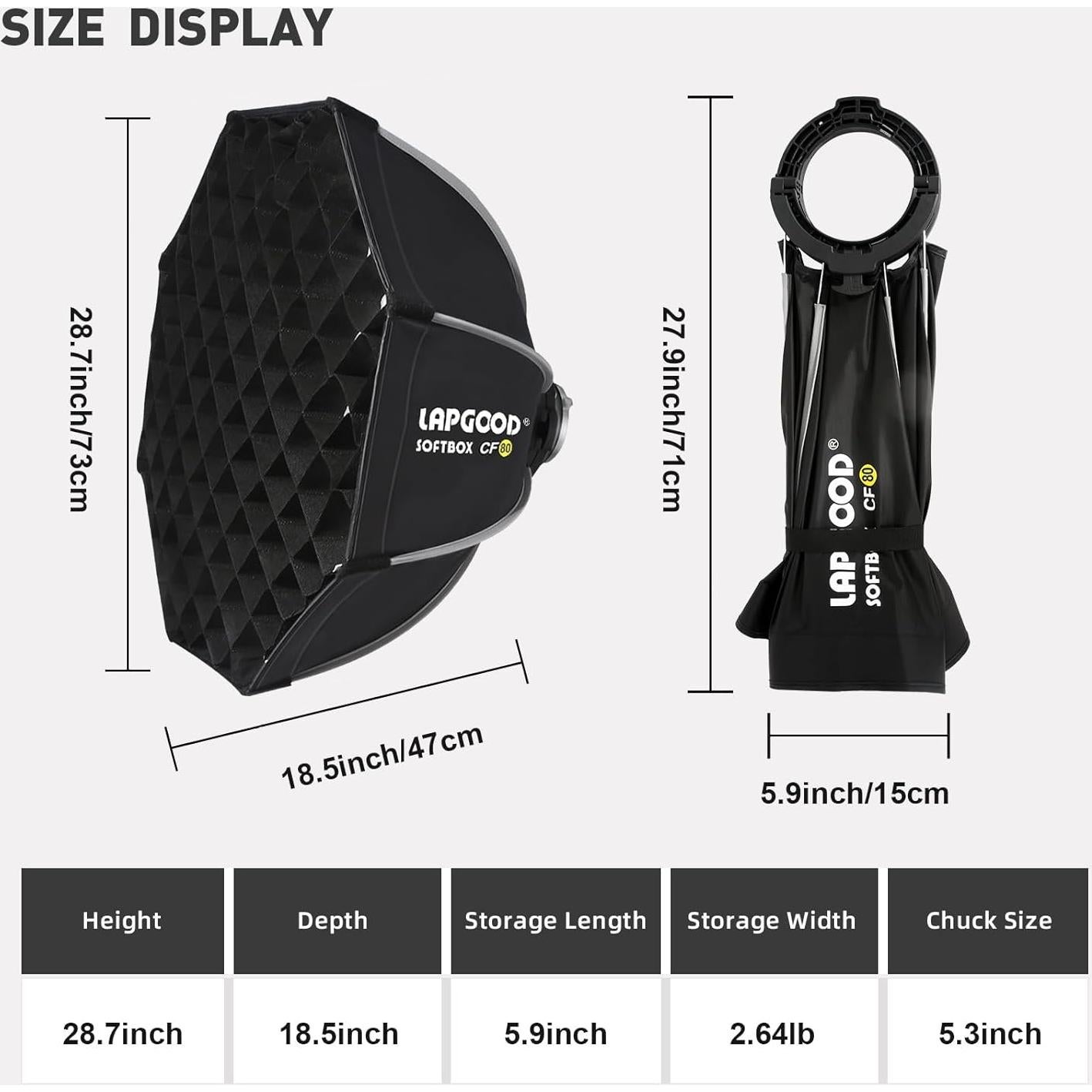 Kit de Luz Estroboscópica Godox MS300V 300W con Softbox y Soporte