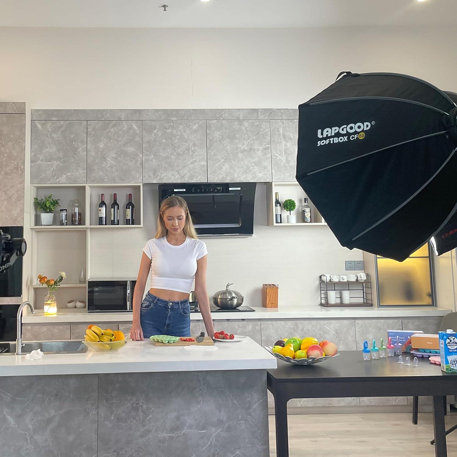 Kit de Luz Estroboscópica Godox MS300V 300W con Softbox y Soporte