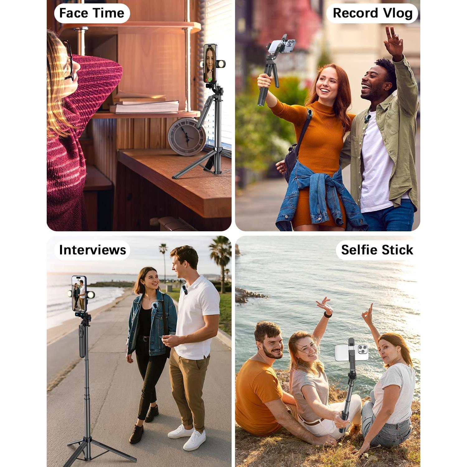 Kit de Vlogging Completo para iPhone/Android con Trípode 180 cm