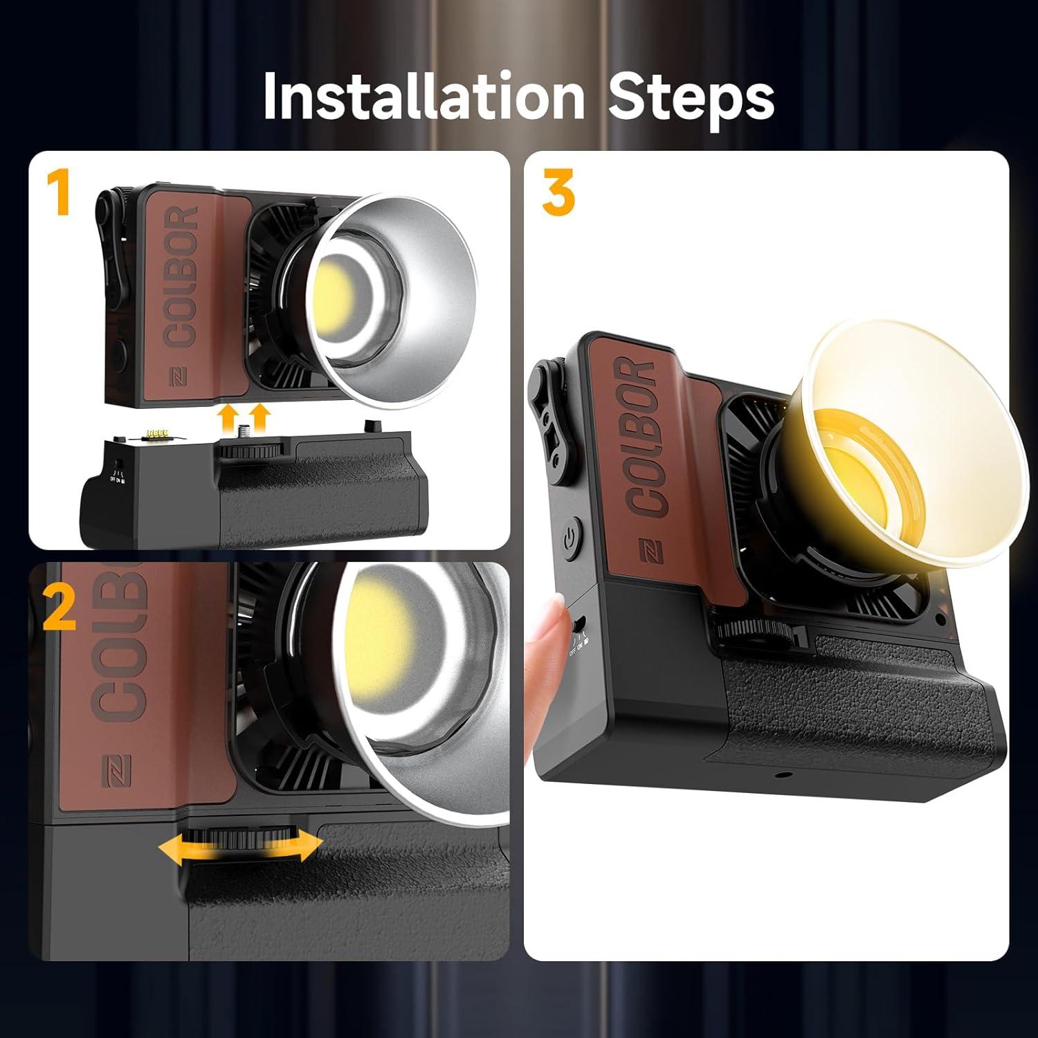 Kit de Luz de Video RGB COLBOR W100R 110W 2700K-6500K LED