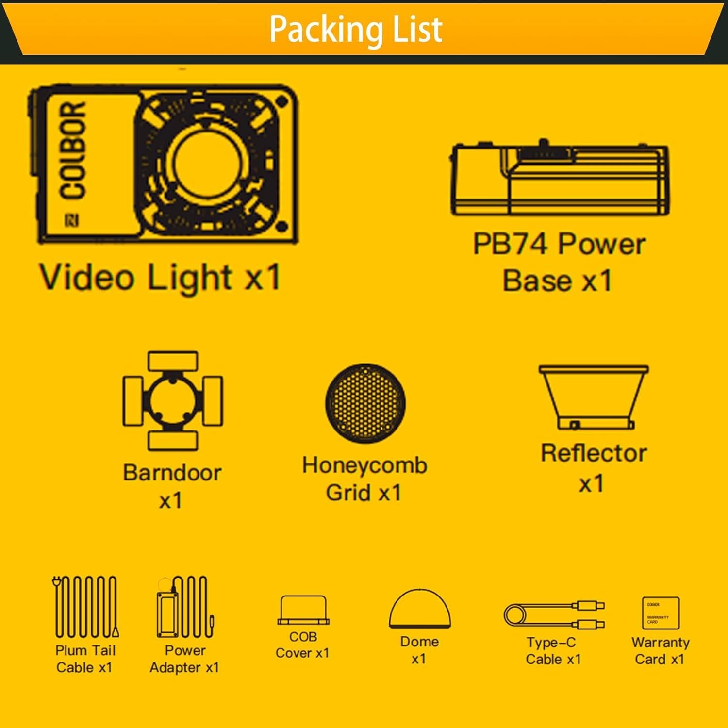 Kit de Luz de Video RGB COLBOR W100R 110W 2700K-6500K LED