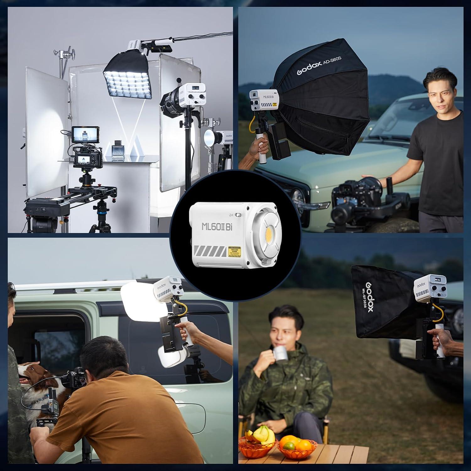 Godox ML60IIBi Luz LED Bi-Color 70W 2800-5600K Kit Portátil