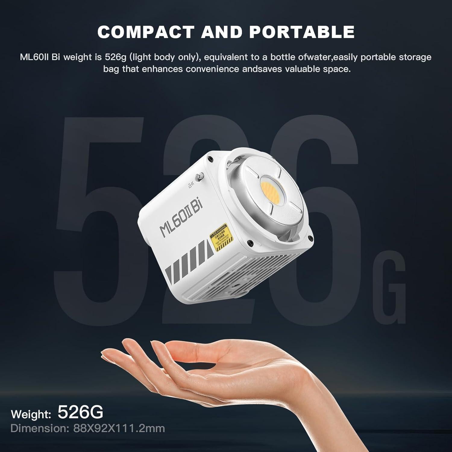 Godox ML60IIBi Luz LED Bi-Color 70W 2800-5600K Kit Portátil