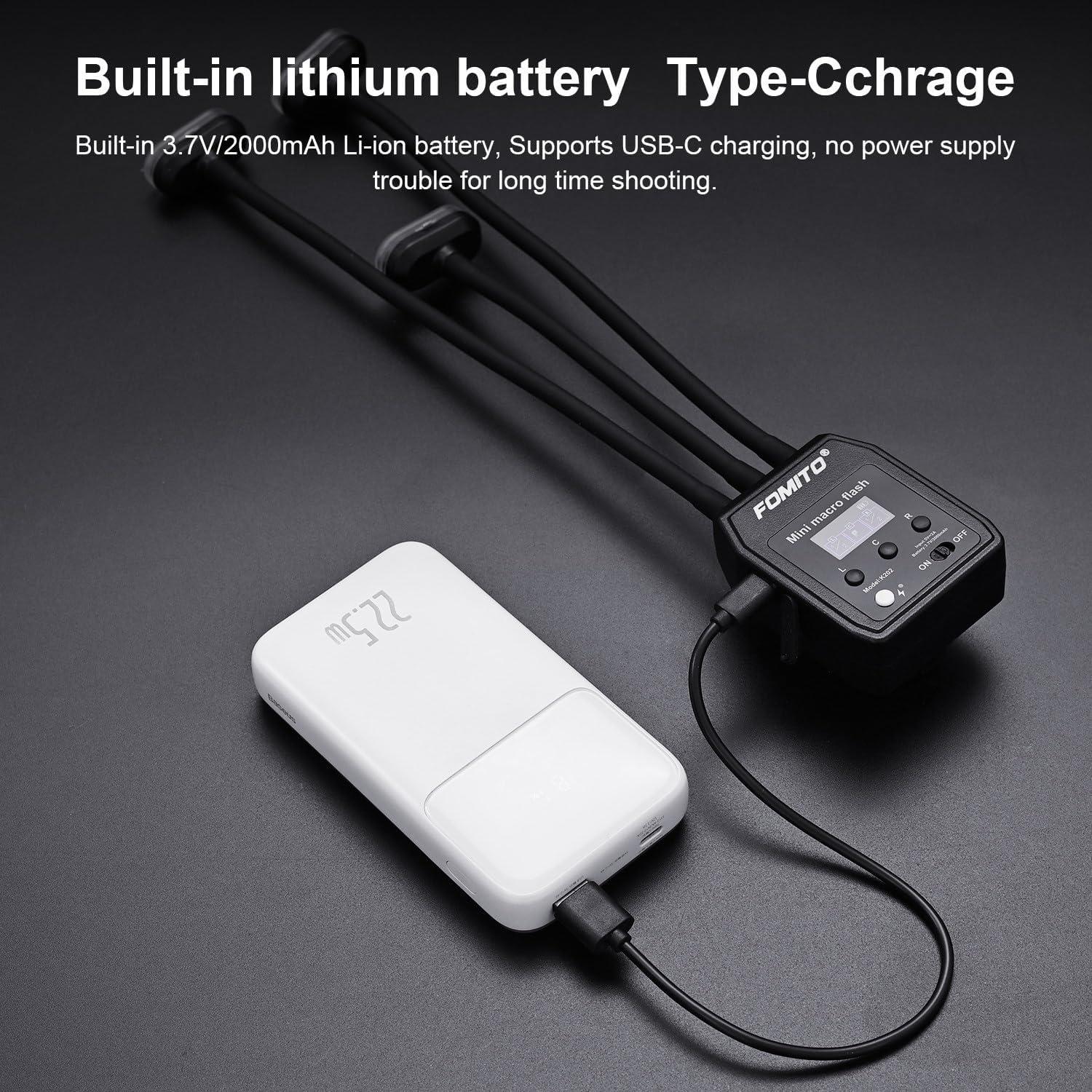 FOMITO Luz Flash Macro LED Flexible con 13 Filtros y USB