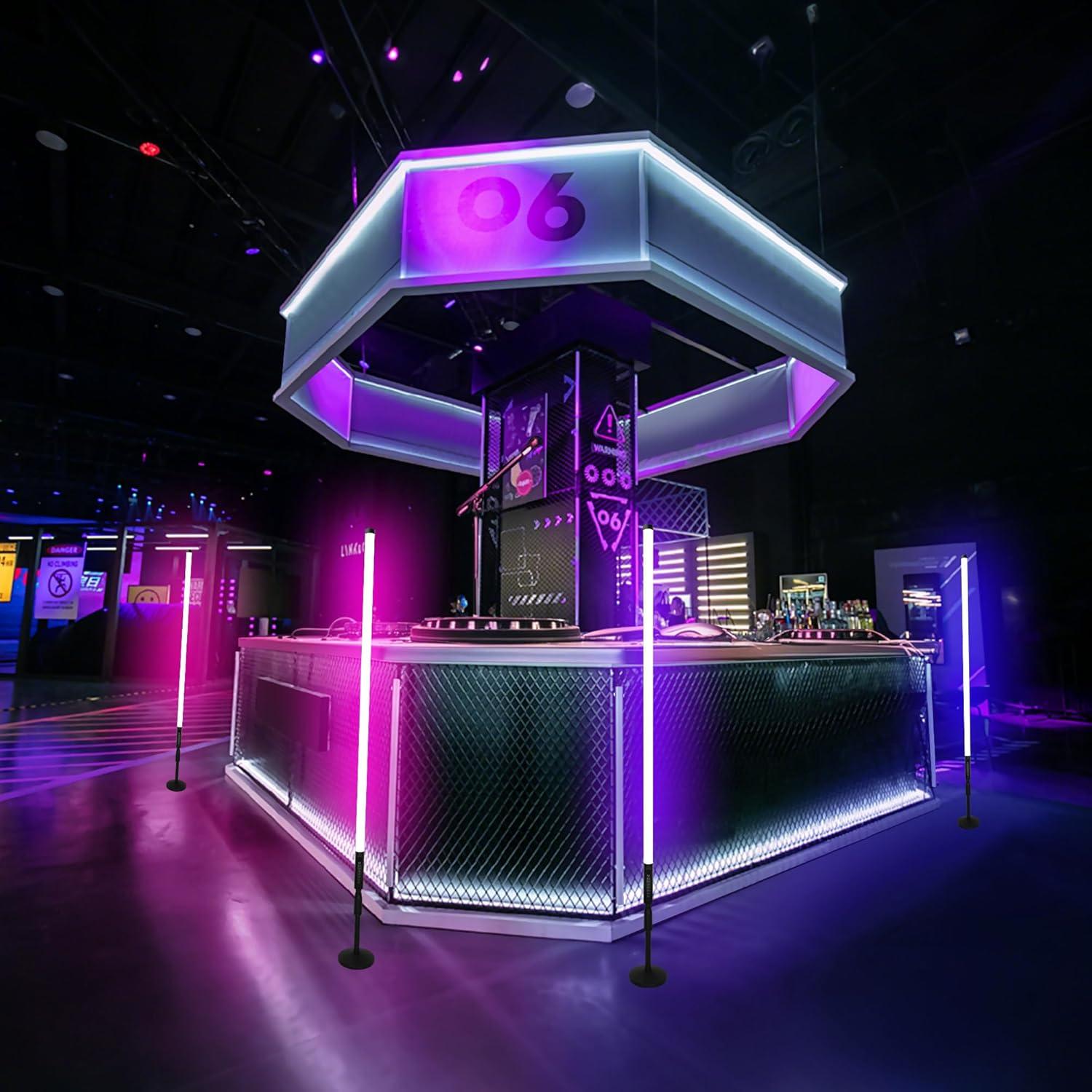 6 Pack Luces de Tubo RGB Inalámbricas TAOXIRGB 4ft 4800mAh