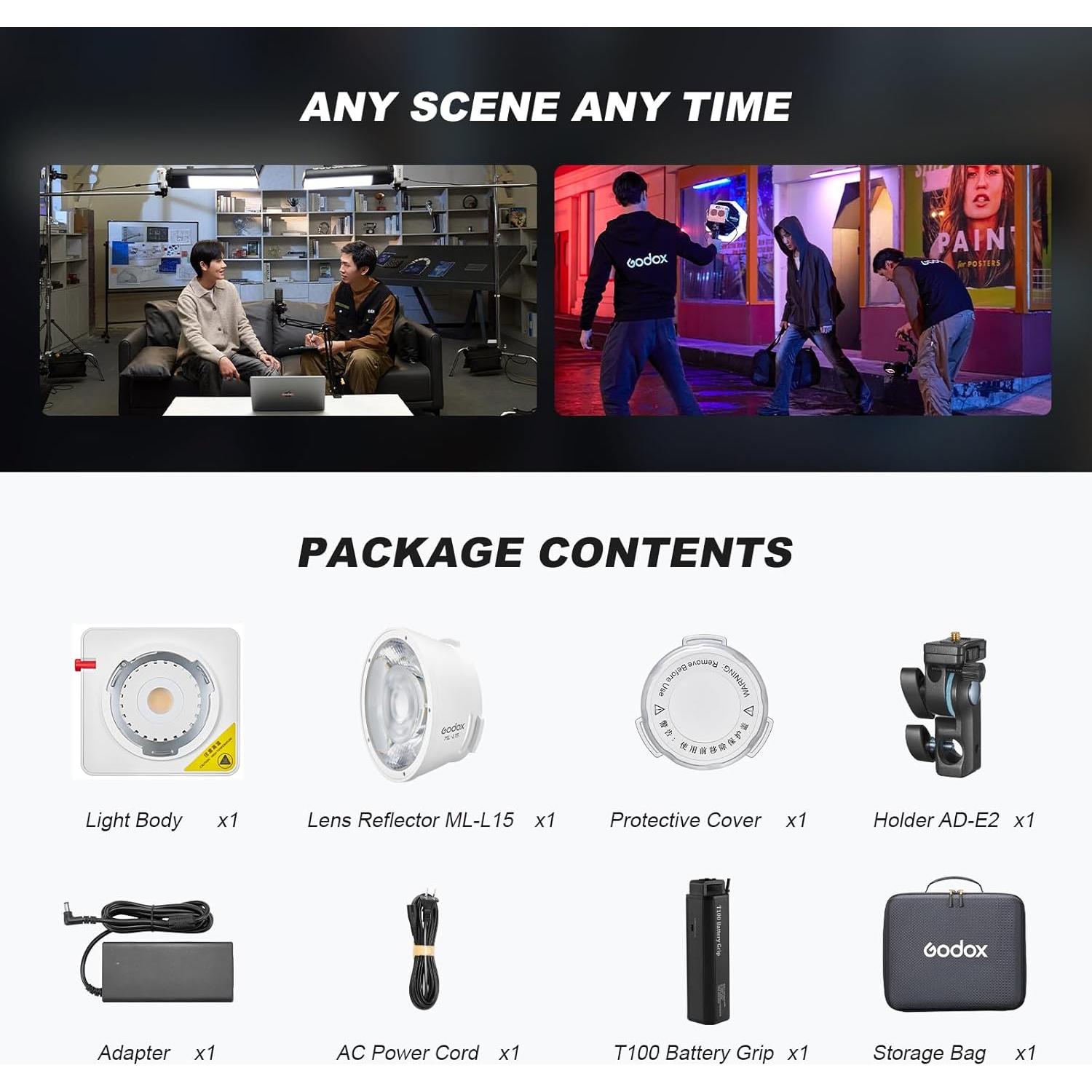 Luz LED Godox ML100R RGB 110W para Video con Bolsa