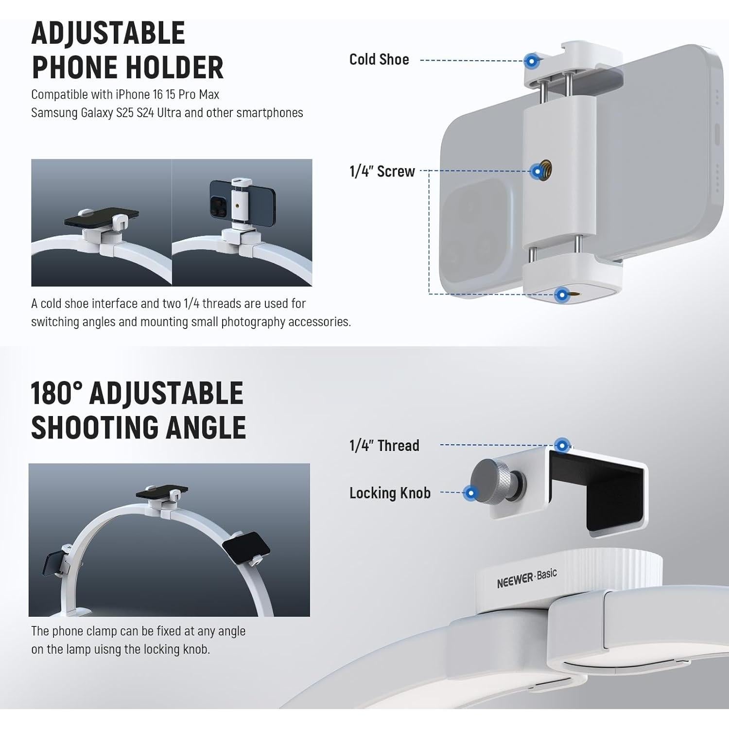 Kit de Iluminación LED Bi Color NEEWER Basics con Trípodes y Filtros