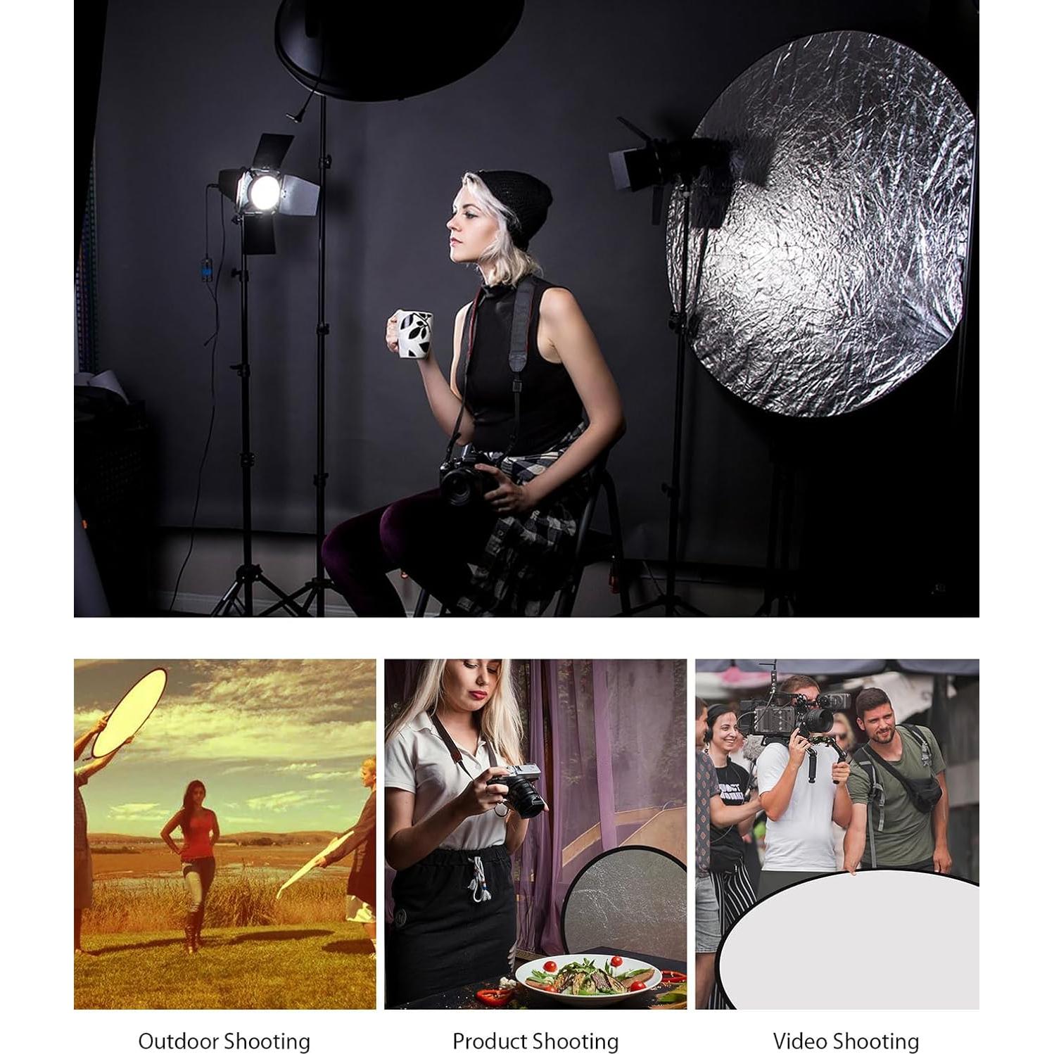 Reflector Plegable 5-en-1 PULUZ 60cm para Fotografía