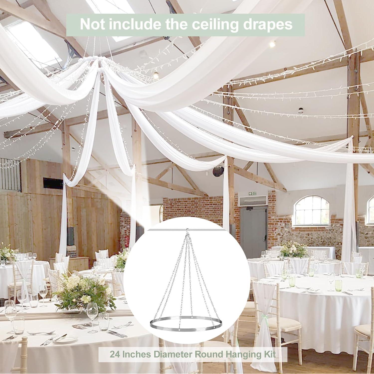 Kit de Hardware Metálico para Cortinas de Techo 60cm Fanqisi