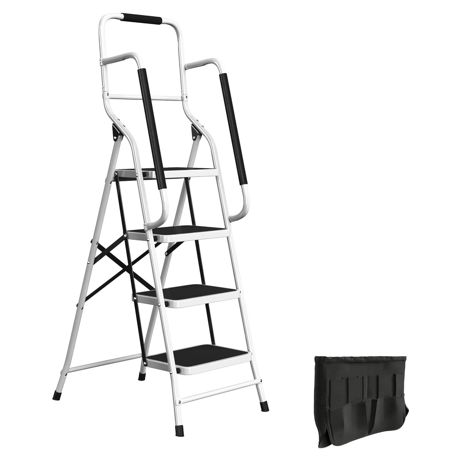 Escalera Plegable Stalwart 4 Pasos Antideslizante 330 kg