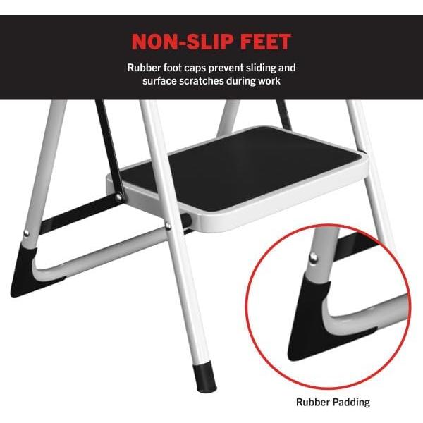 Escalera Plegable Stalwart 4 Pasos Antideslizante 330 kg