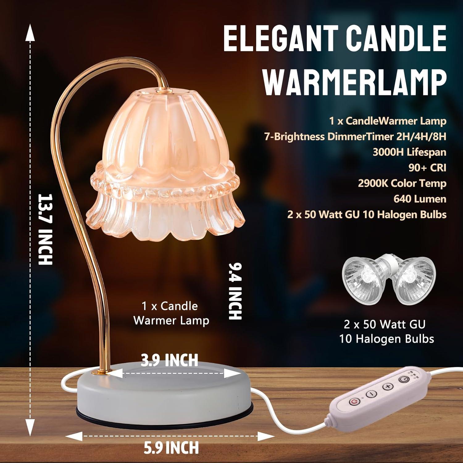 Lámpara Calentadora de Velas Droyek 50W Regulable Blanca