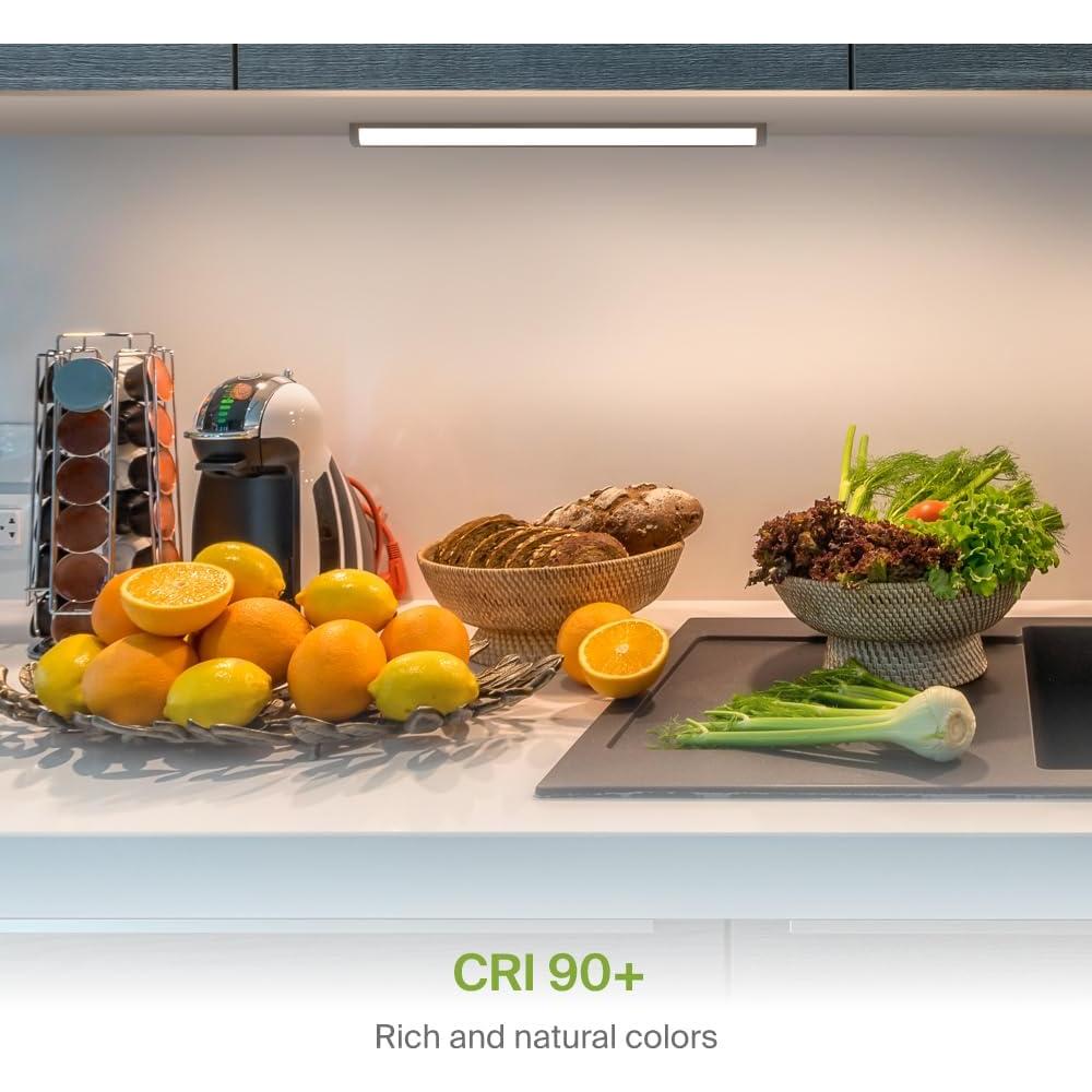 ASD LED Under Cabinet Lighting Bronze, 18 inch 8W 715 LM, Dimmable Hardwired Under Cabinet Lights for Kitchen, 3000K/4000K/5000K, Under Counter Light Fixtures, ETL Energy Star (Has On/Off Switch)