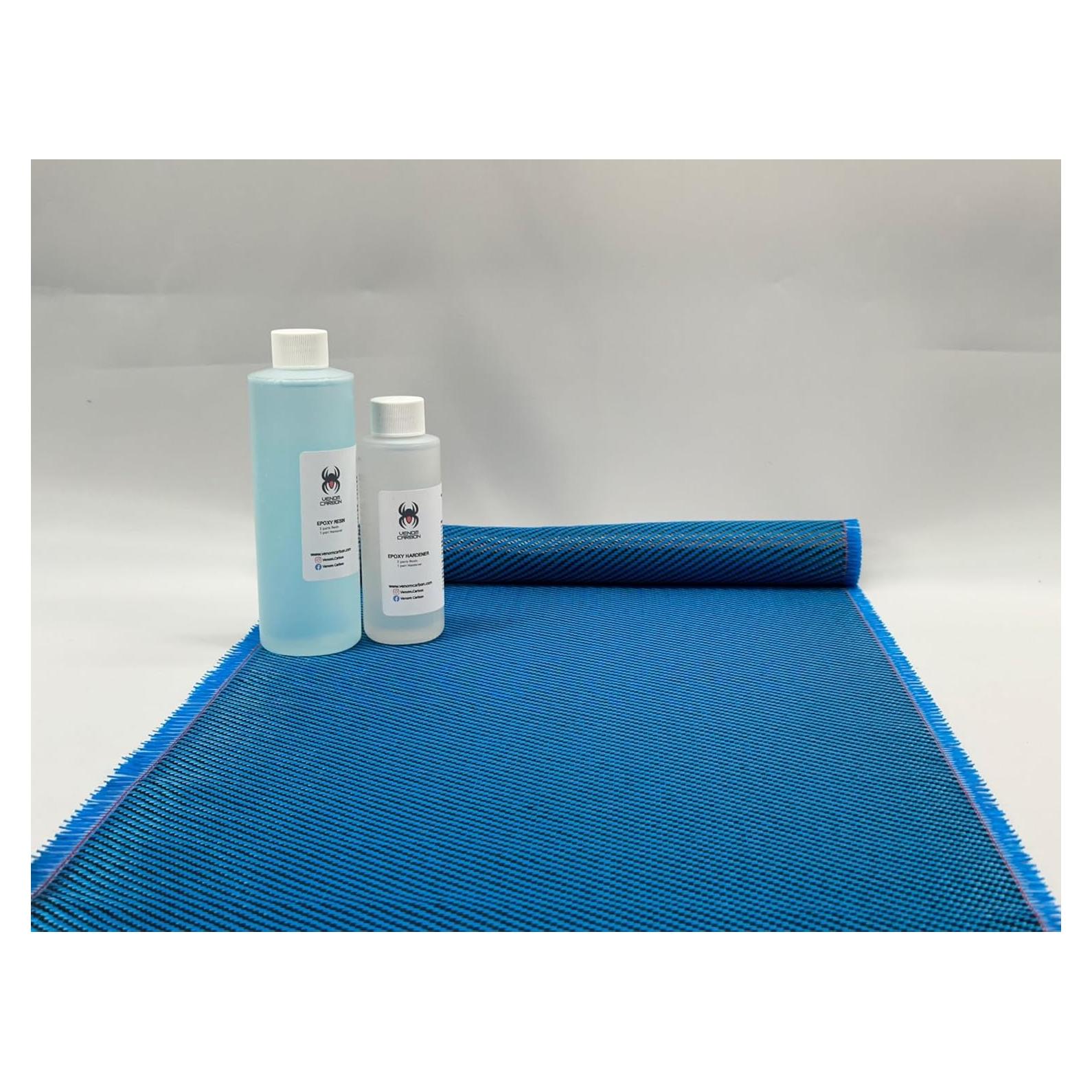 Kit de Resina de Fibra de Carbono 30cm Venom Carbon Azul 3pzs