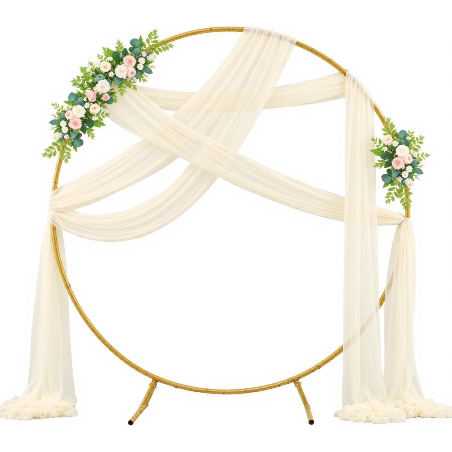 Tela de Drapado para Arco de Boda Marfil 1 Panel 76.2 cm x 5.79 m