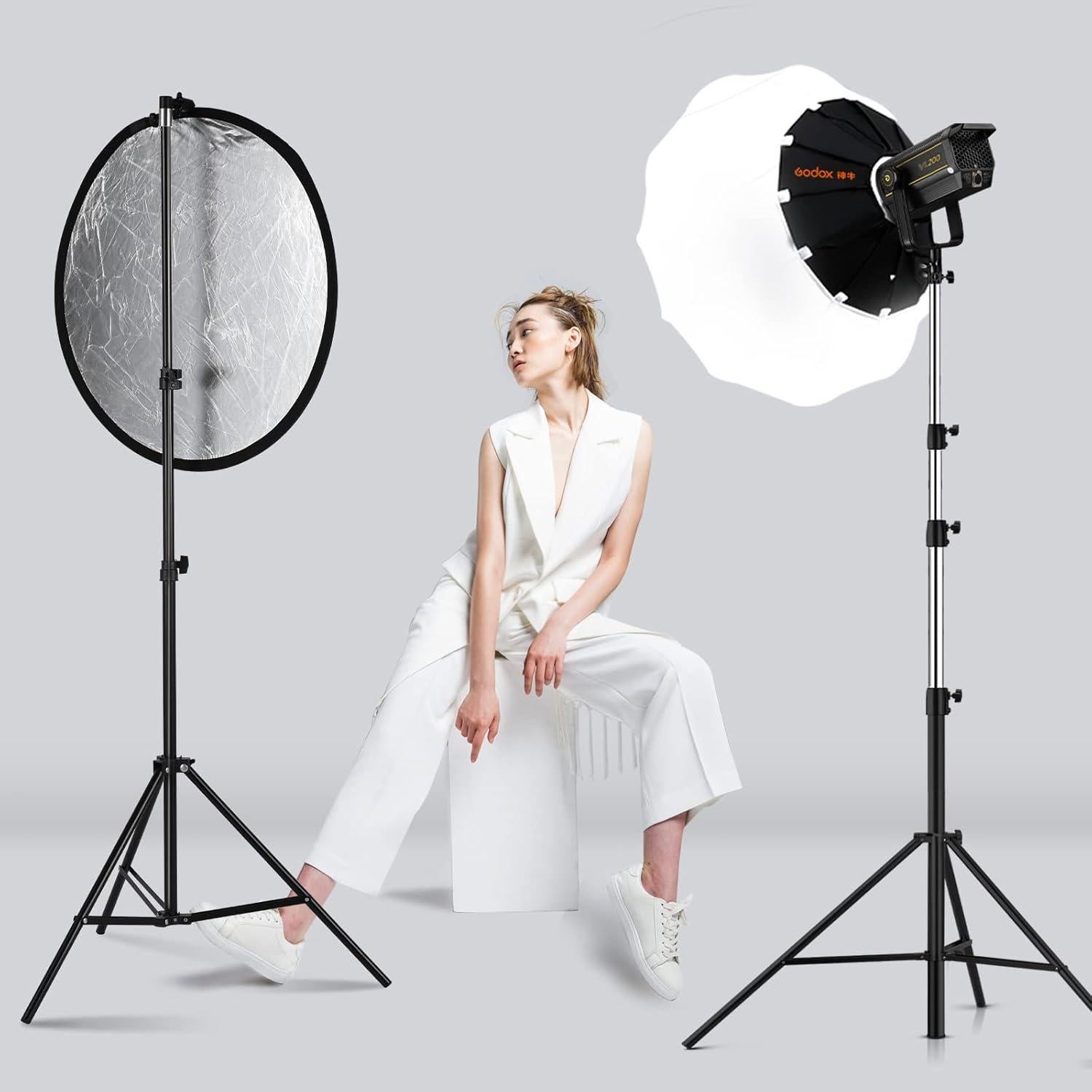Reflector de Luz 5-en-1 Godox 110cm Plegable con Clip y Bolsa