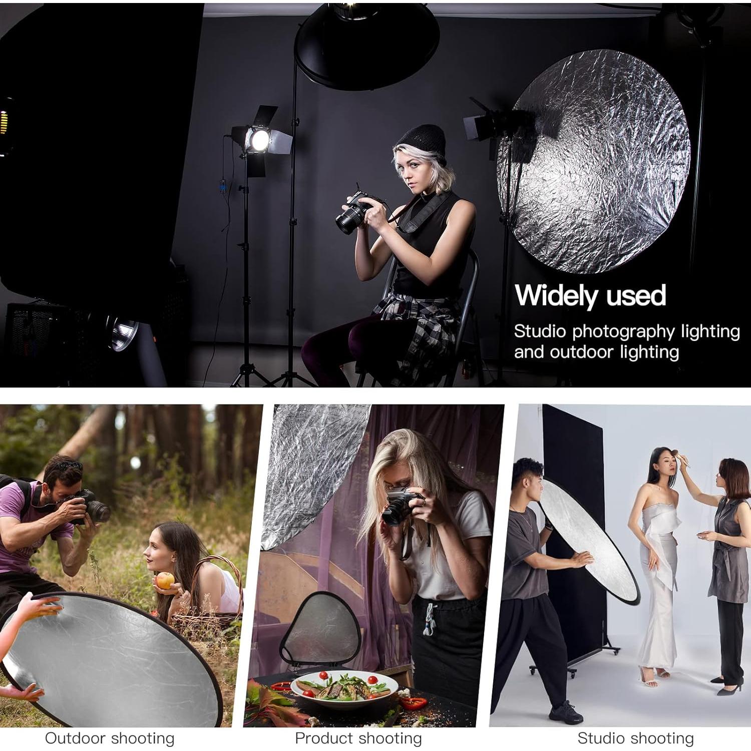 Reflector de Luz 5-en-1 Godox 110cm Plegable con Clip y Bolsa