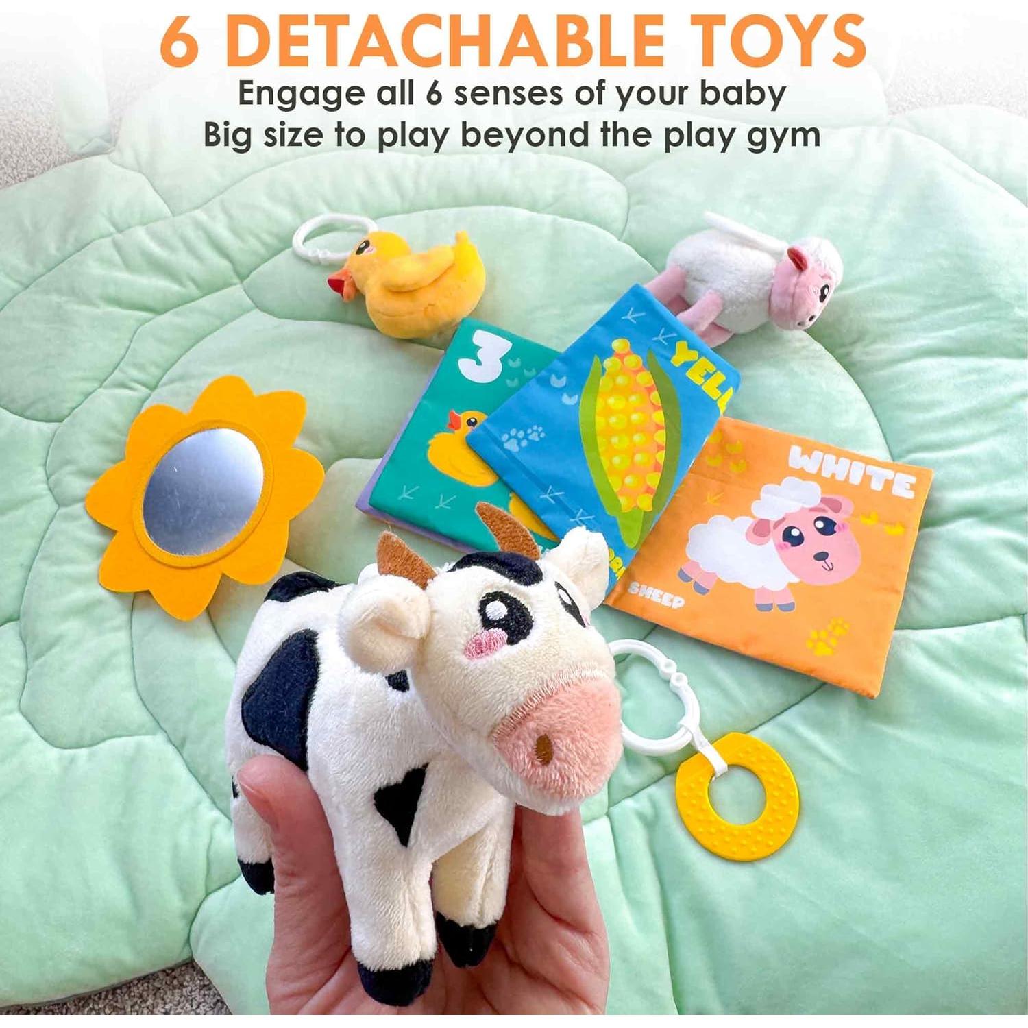 Gimnasio de Juego QUOKKA XL - Alfombra Repollo con 6 Juguetes