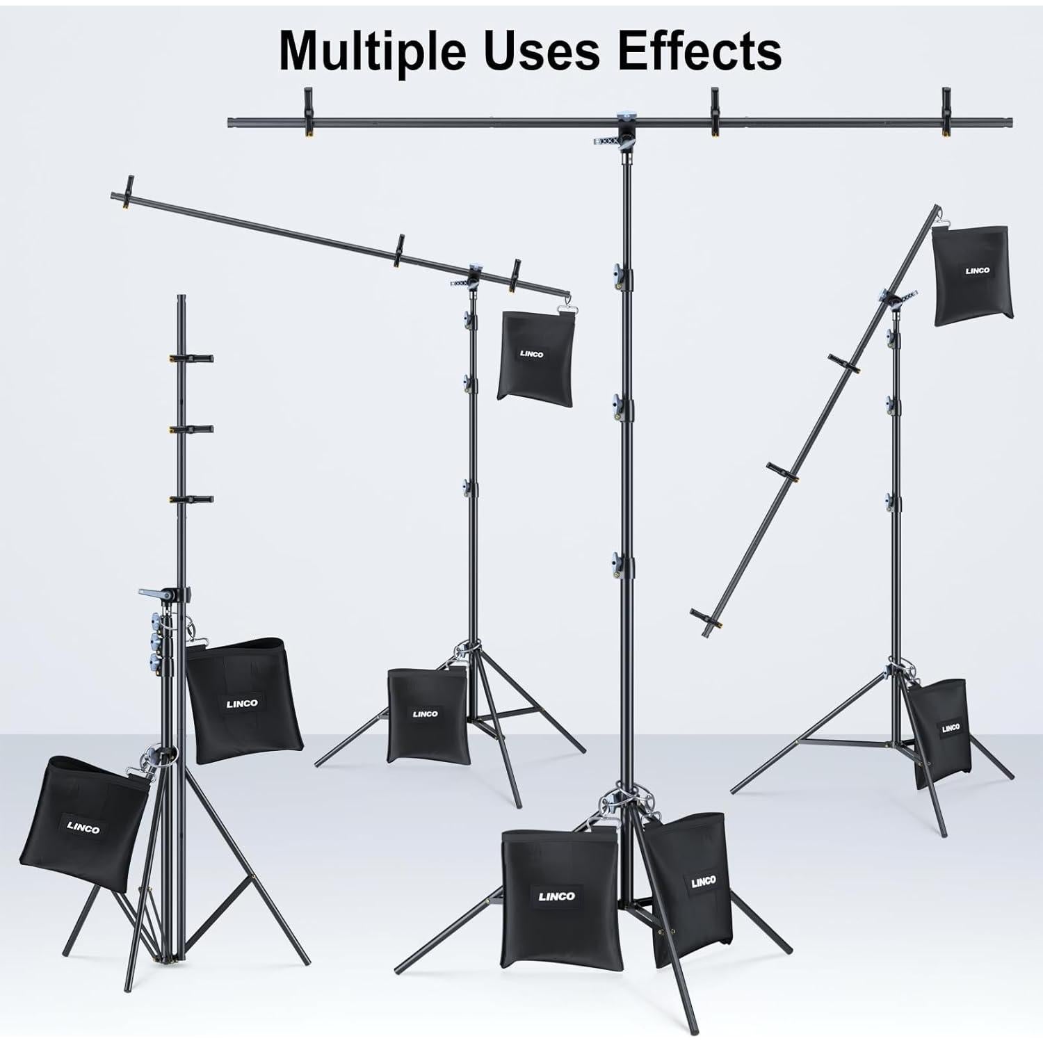 Soporte de Fondo Portátil LINCO 2.9m Ajustable con Clips
