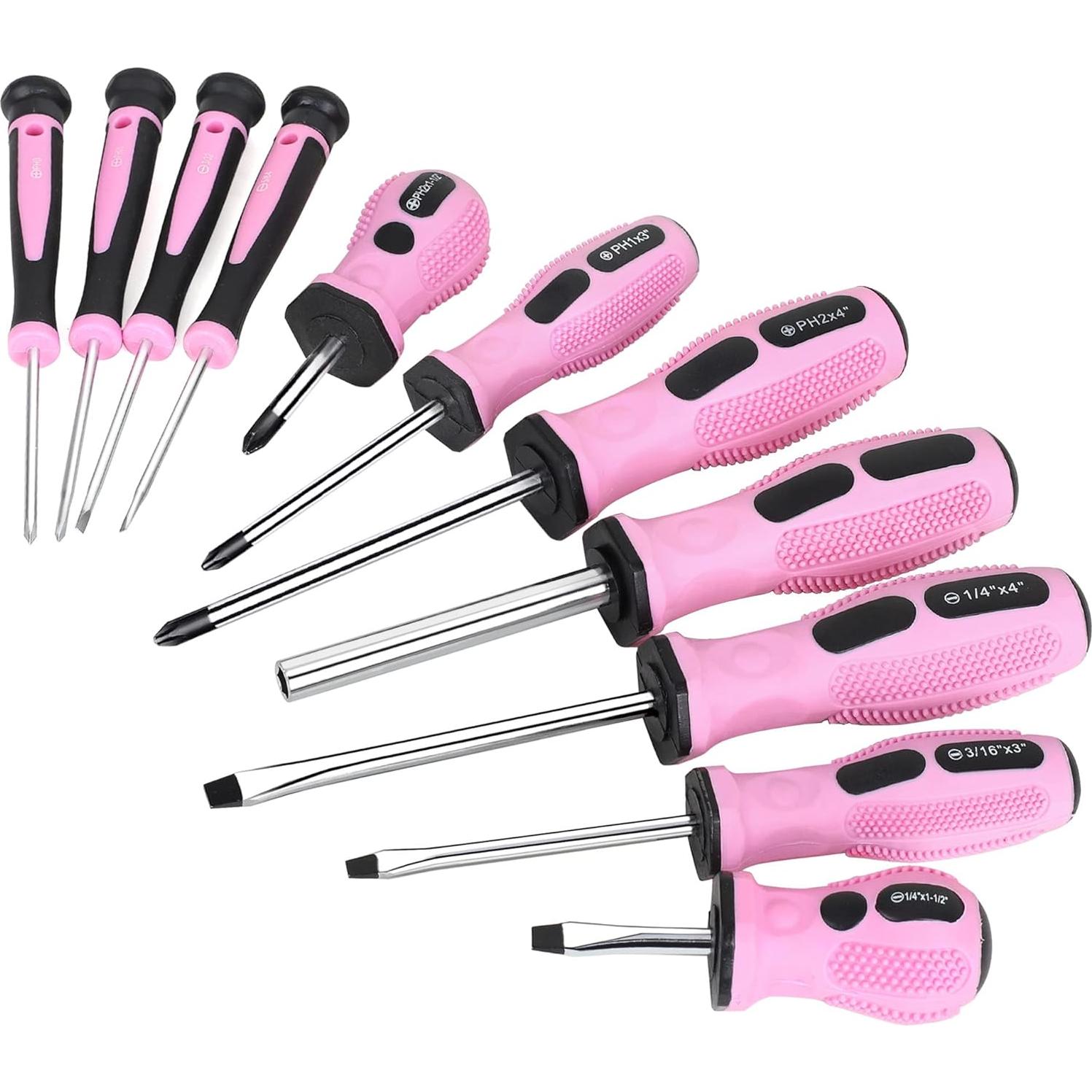 Juego de Destornilladores Magnéticos 21 Piezas FASTPRO Rosa