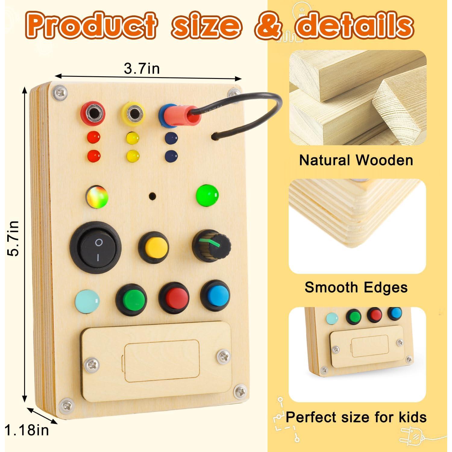 Tablero Ocupado Montessori Espamig LED para Niños 1-3 Años