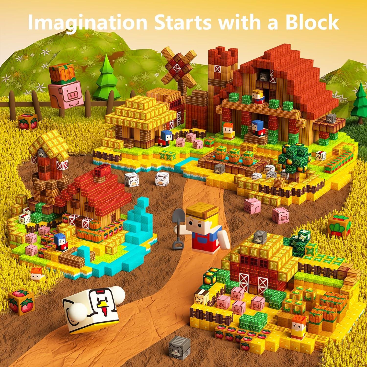 Bloques Magnéticos de Animales de Granja iDOOT 100 Piezas