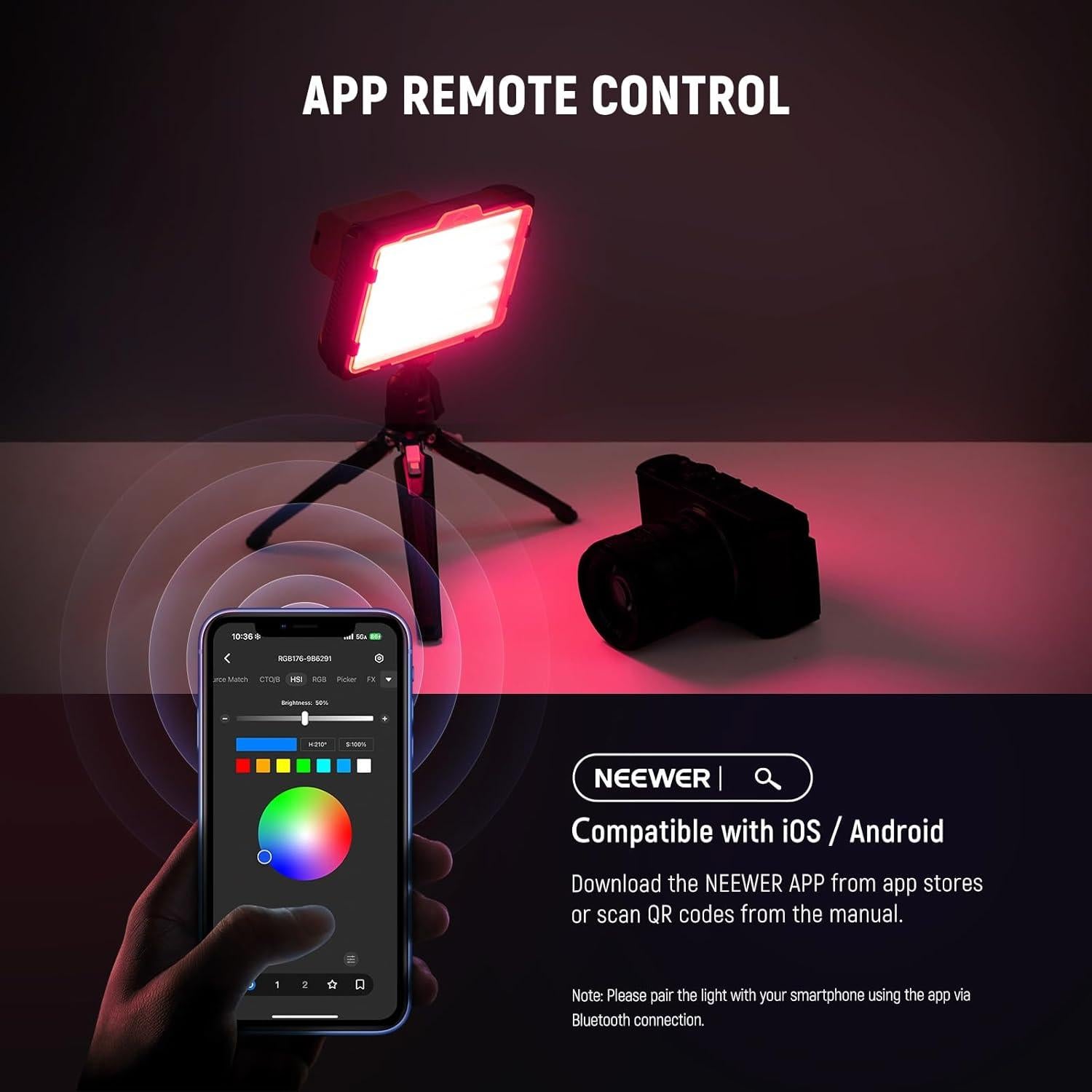Luz de Video RGB NEEWER RGB176 con Batería 4300mAh LED