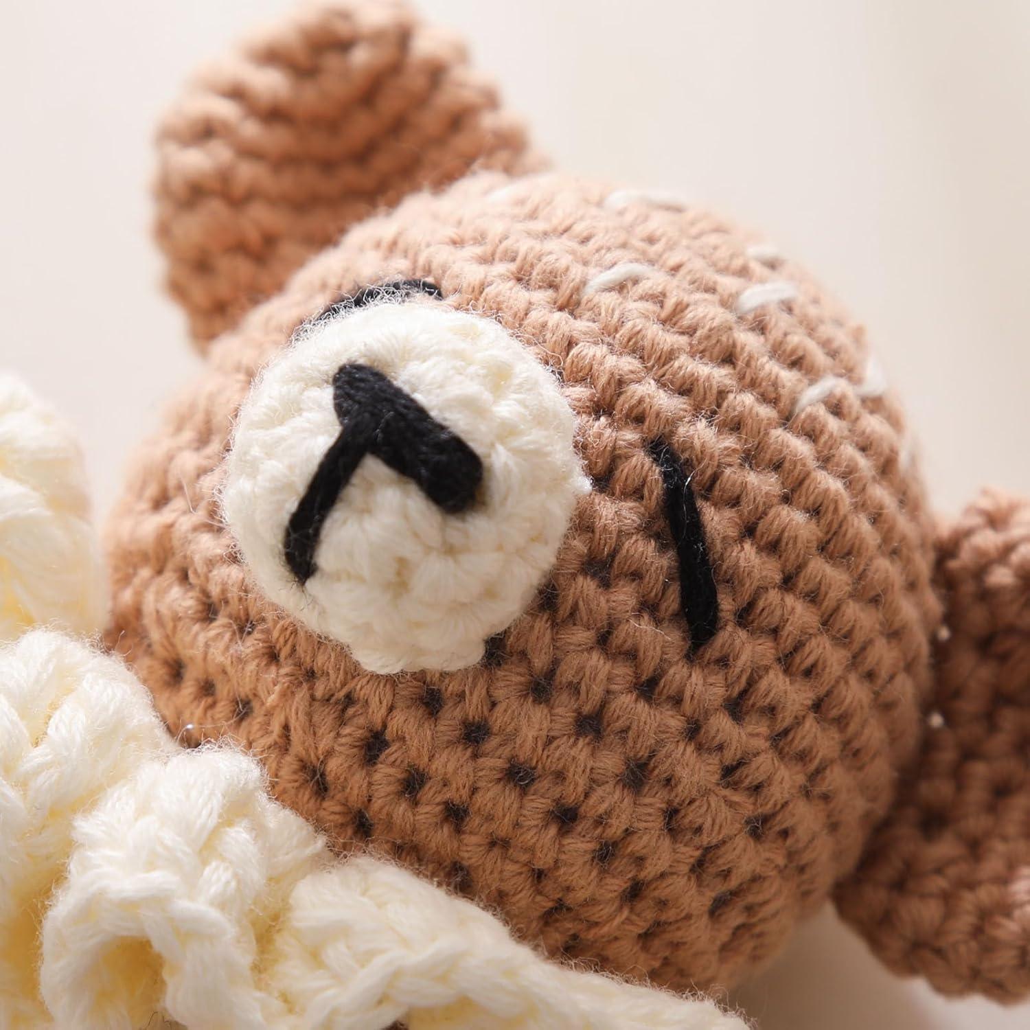 Sonajero de Madera Chriswell Oso para Bebés - Juguete Seguro