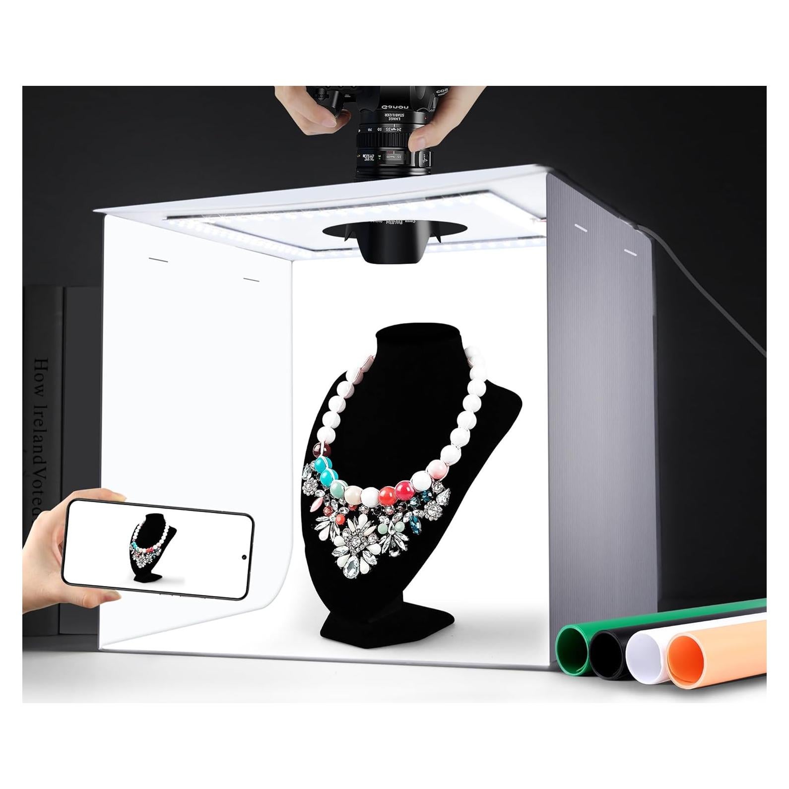 Estudio Fotográfico Portátil DIYLooks 30.48cm con 144 LEDs