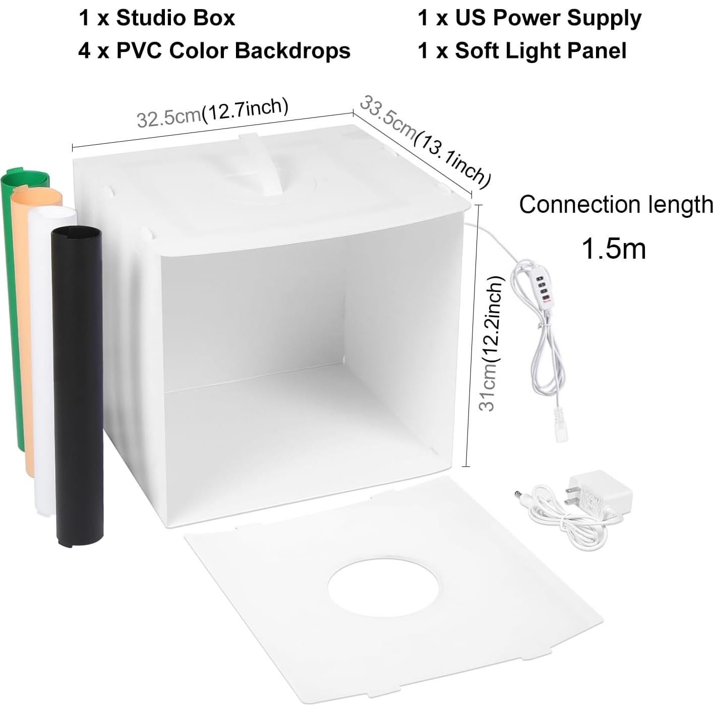 Estudio Fotográfico Portátil DIYLooks 30.48cm con 144 LEDs