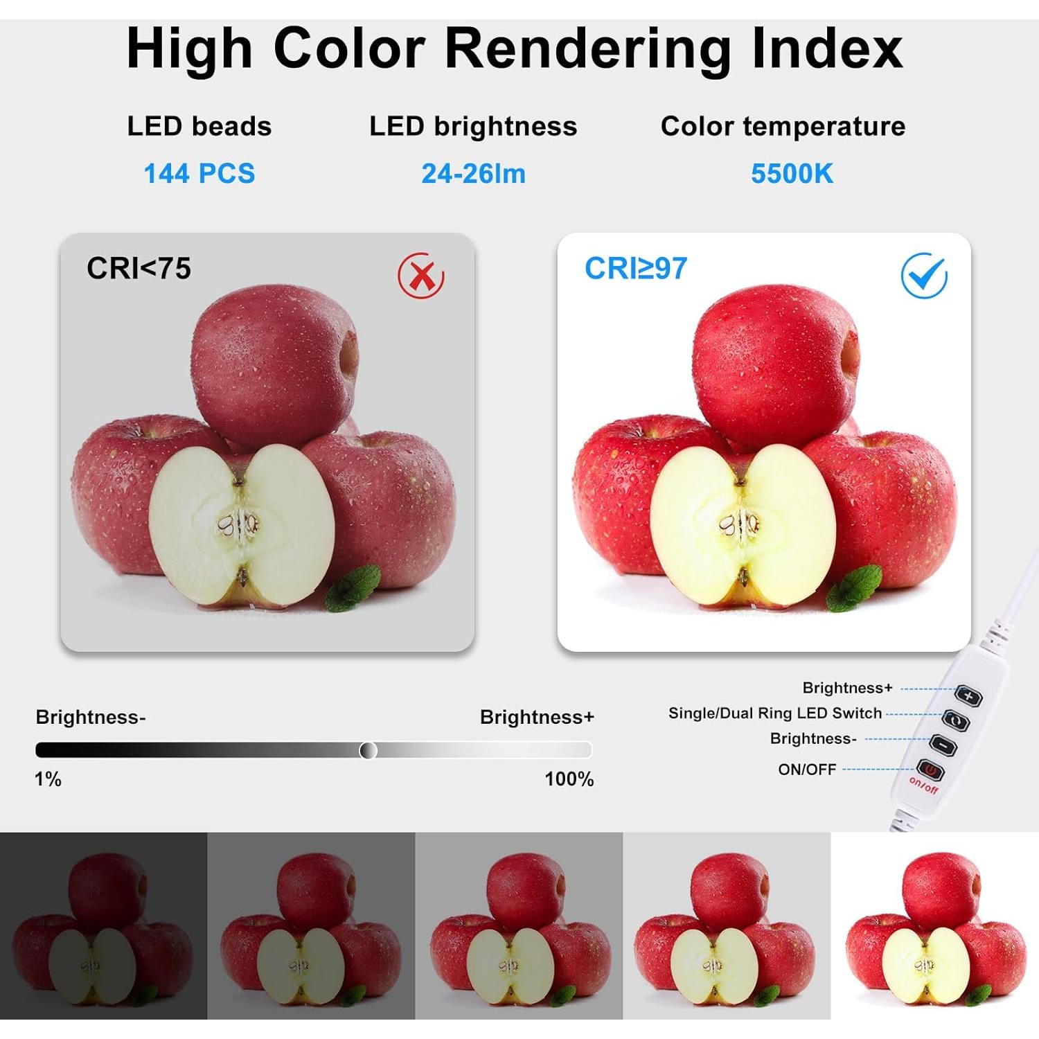 Estudio Fotográfico Portátil DIYLooks 30.48cm con 144 LEDs